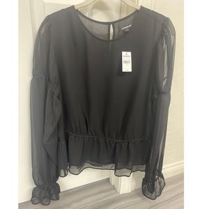Express Black Blouse